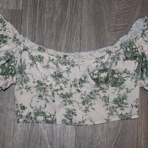 Puffy Sleeve Crop Top